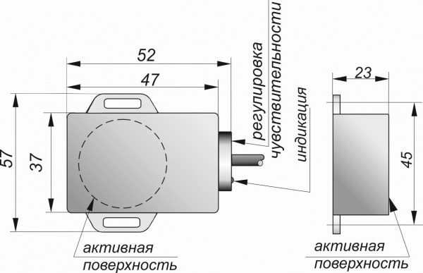 Датчик бесконтактный ёмкостный E383-NO/NC-PNP