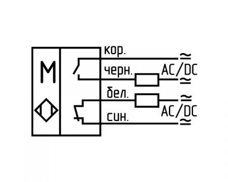 Датчик бесконтактный герконовый DG18MKP-CD-2GNONC-FF-1,5-SS