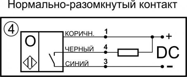 Датчик бесконтактный оптический O09-NO-NPN