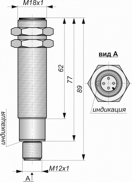 Датчик бесконтактный индуктивный ИДА09-I-PNP-P(Л63, НКУ)