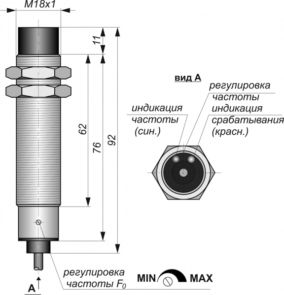 Датчик контроля скорости ИДС11-NO/NC-PNP-HT-50(Л63)