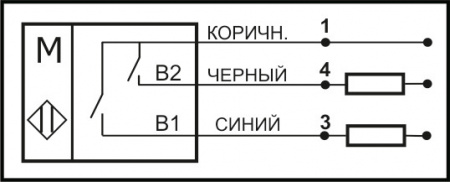 Датчик герконовый поплавковый уровня жидкости DFG 38.26-B2.240-NO/NO-352.08-M27x1,5-PC4-S(12X18H10T)