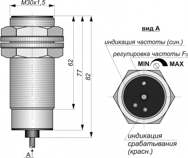 Датчик контроля скорости ИДС25-NO/NC-PNP-HT-50(Д16Т)
